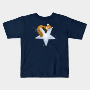 Sleeping Red Panda Star Kids T-Shirt